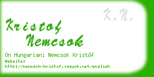 kristof nemcsok business card